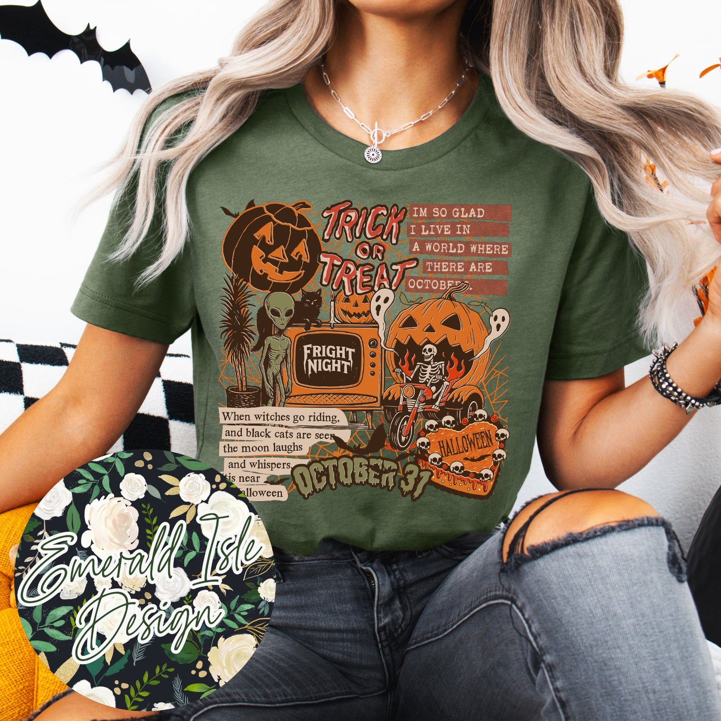 Vintage Halloween Collage Design