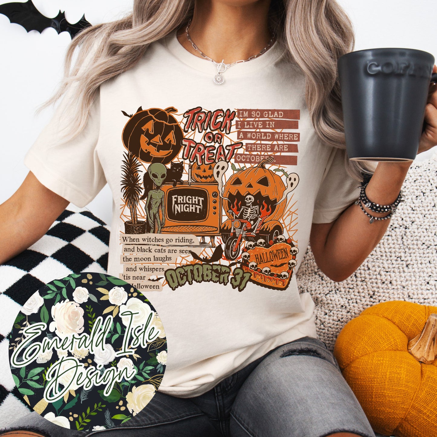 Vintage Halloween Collage Design