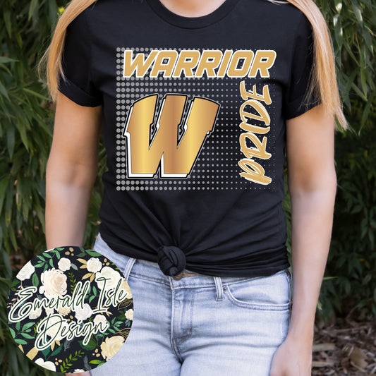Warren Central Warrior Pride Gradient Dot Design