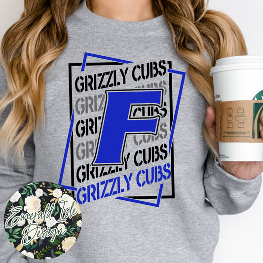 Franklin Grizzly Cubs Wave Design