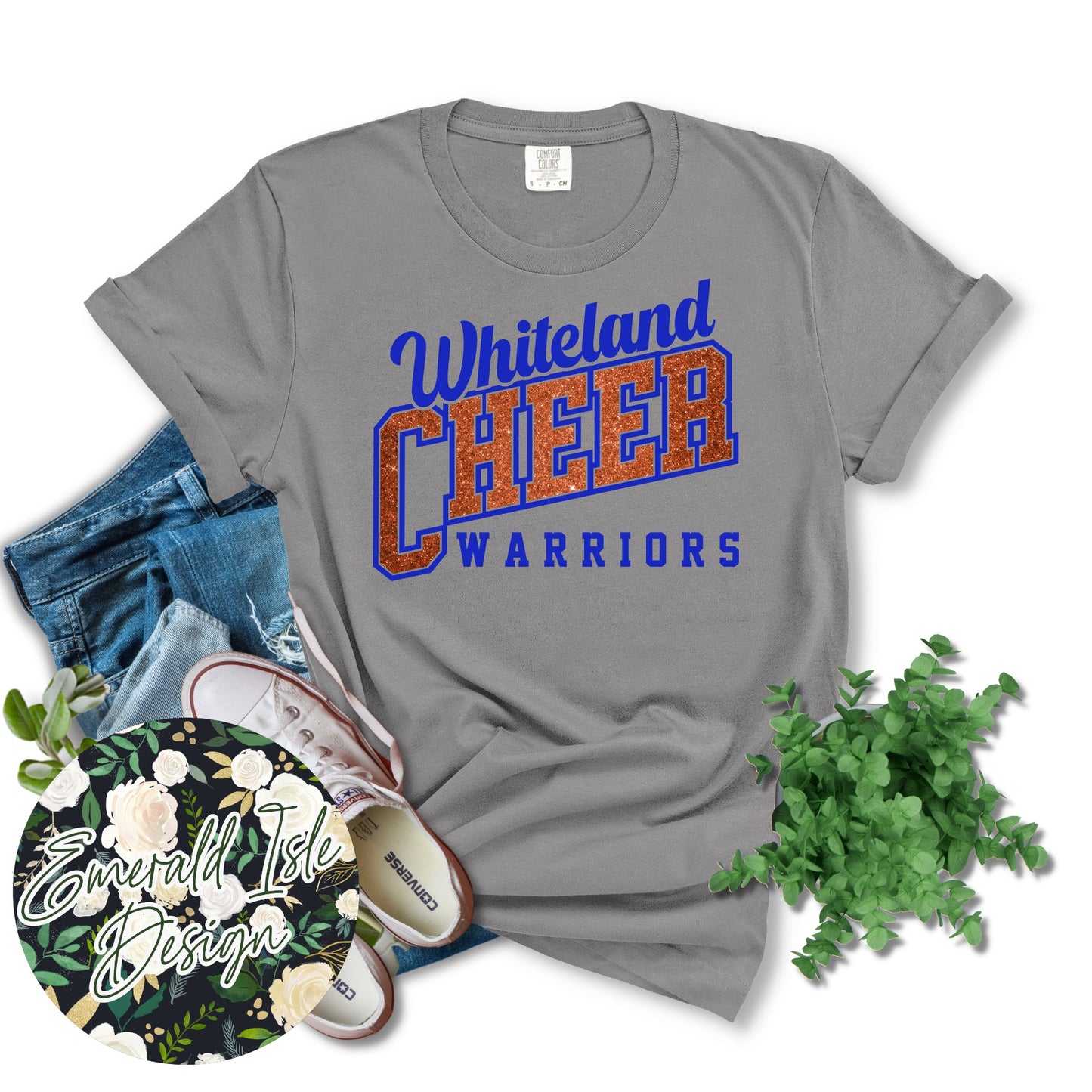 Whiteland **Glitter** CHEER Slant Design