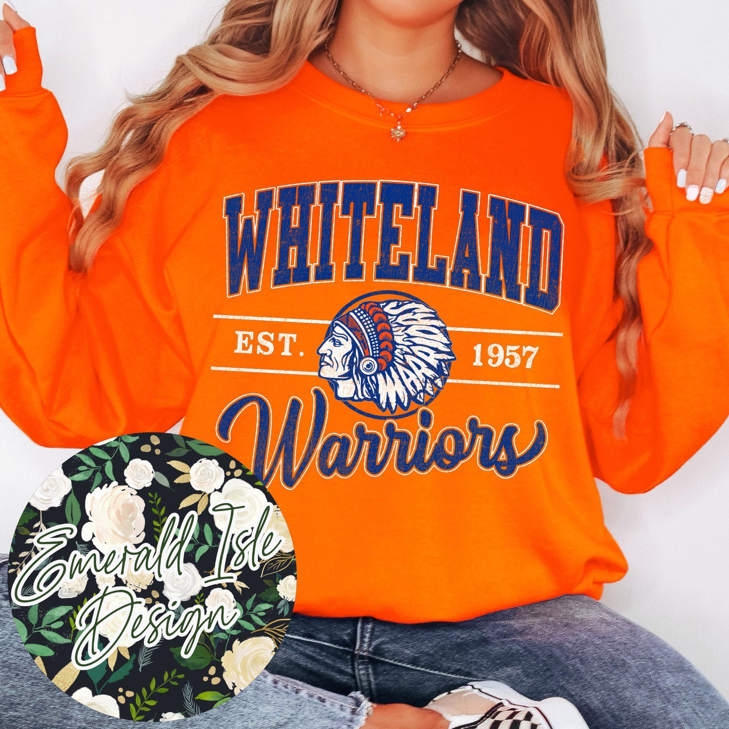Whiteland Warriors Varsity Vintage Design