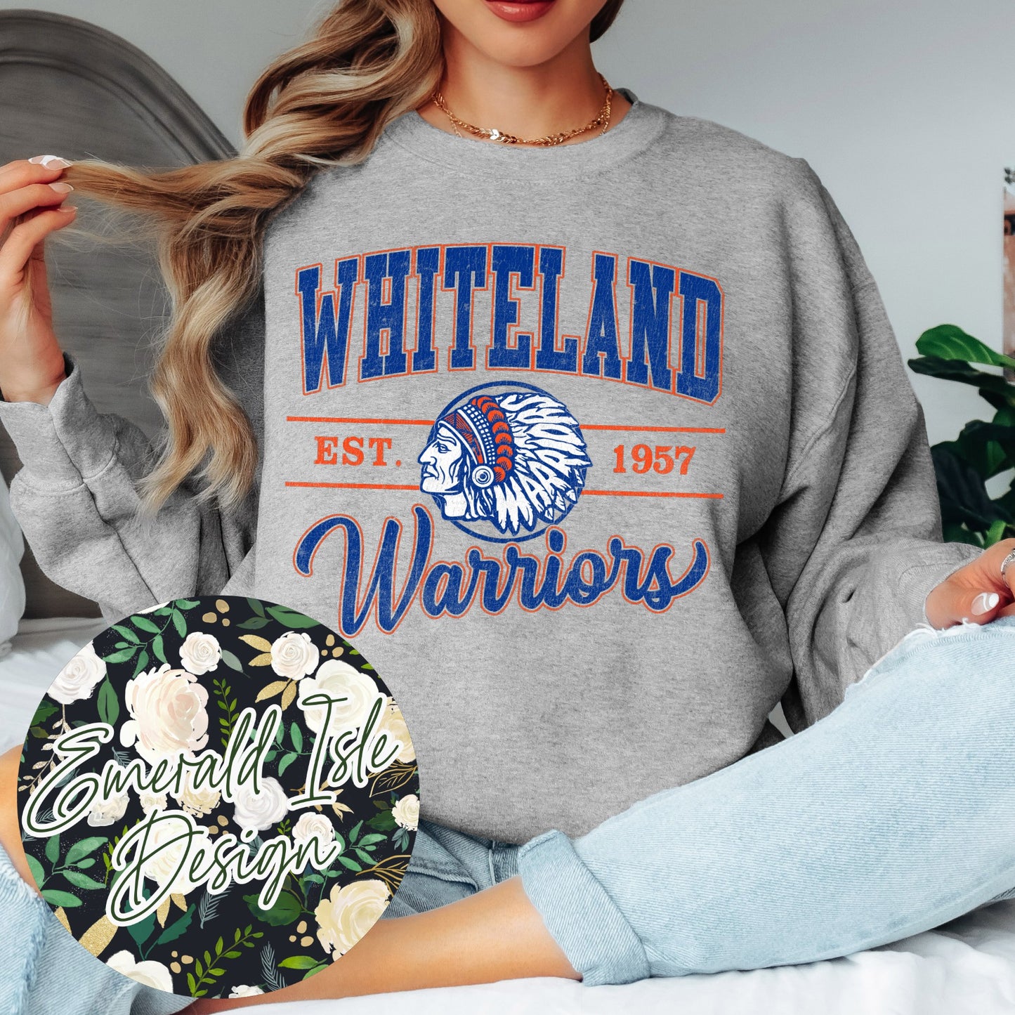 Whiteland Warriors Varsity Vintage Design