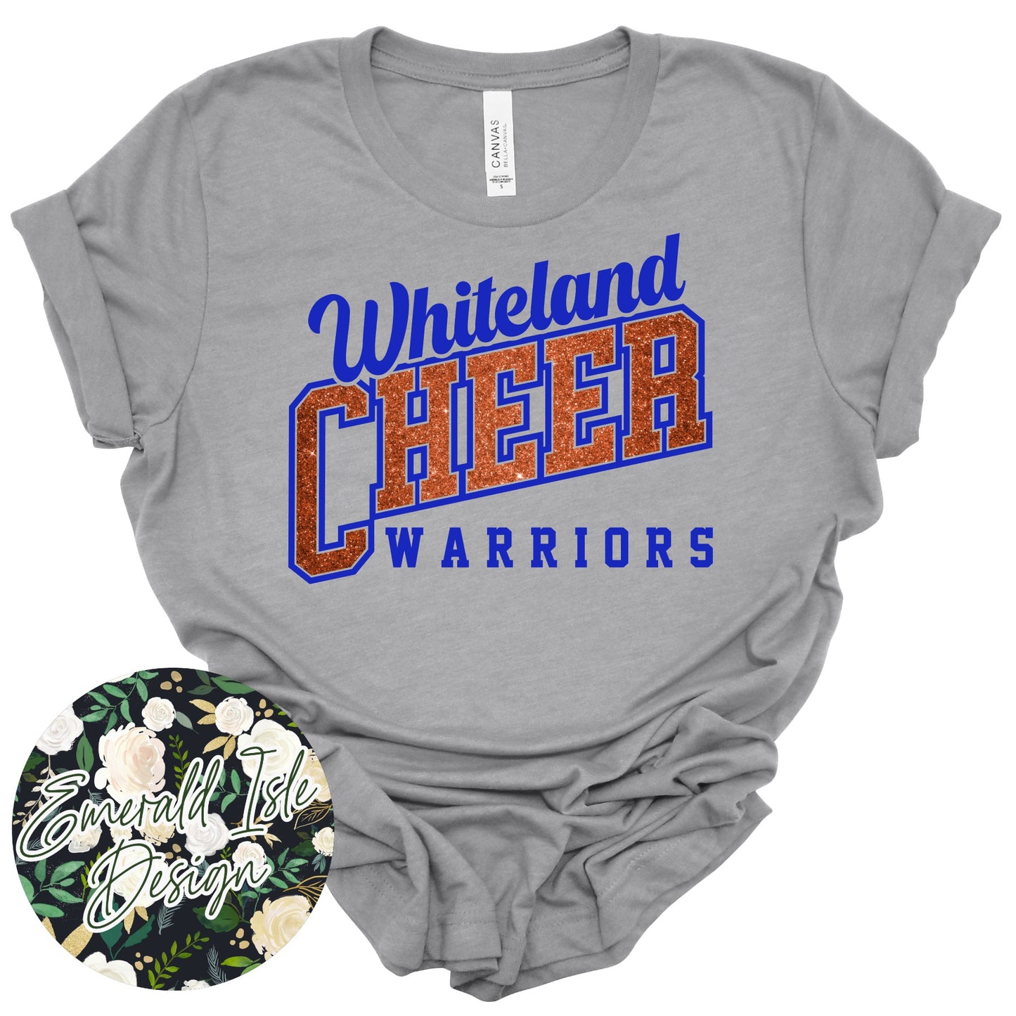 Whiteland **Glitter** CHEER Slant Design