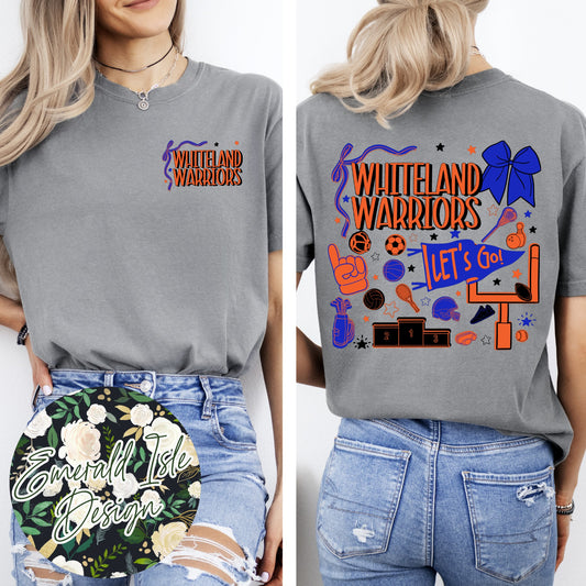 Whiteland Warriors Sports Doodles Design
