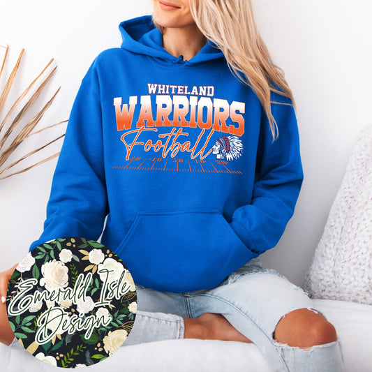 Whiteland Warriors Ombre Football Design