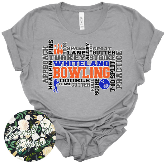 Whiteland Girls Bowling Words Design