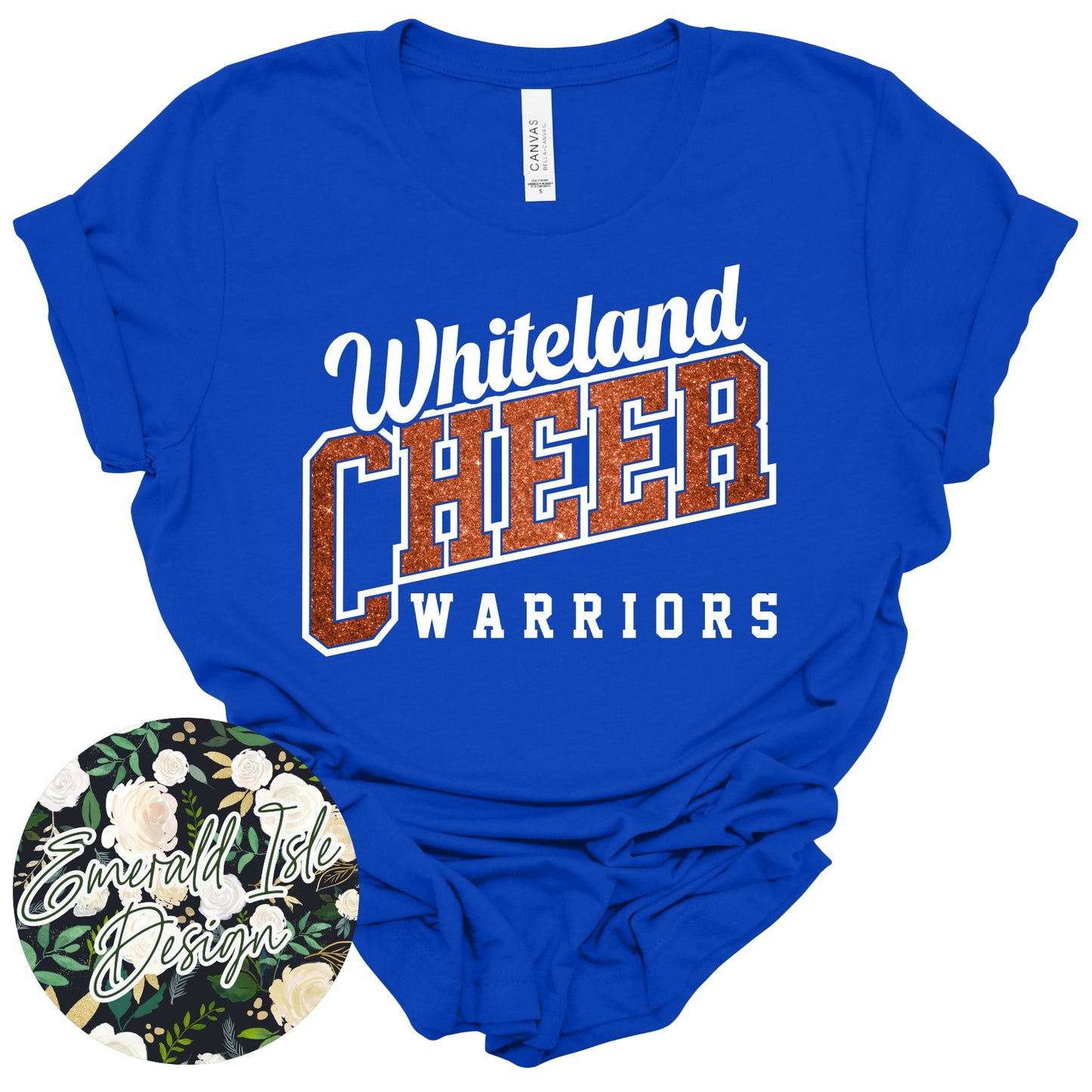 Whiteland **Glitter** CHEER Slant Design