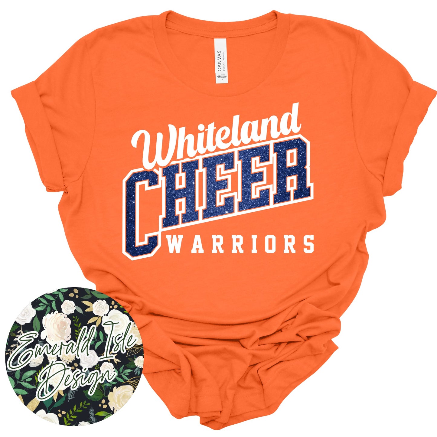 Whiteland **Glitter** CHEER Slant Design