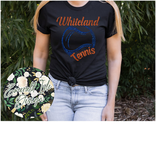 Whiteland Tennis **GLITTER** Design