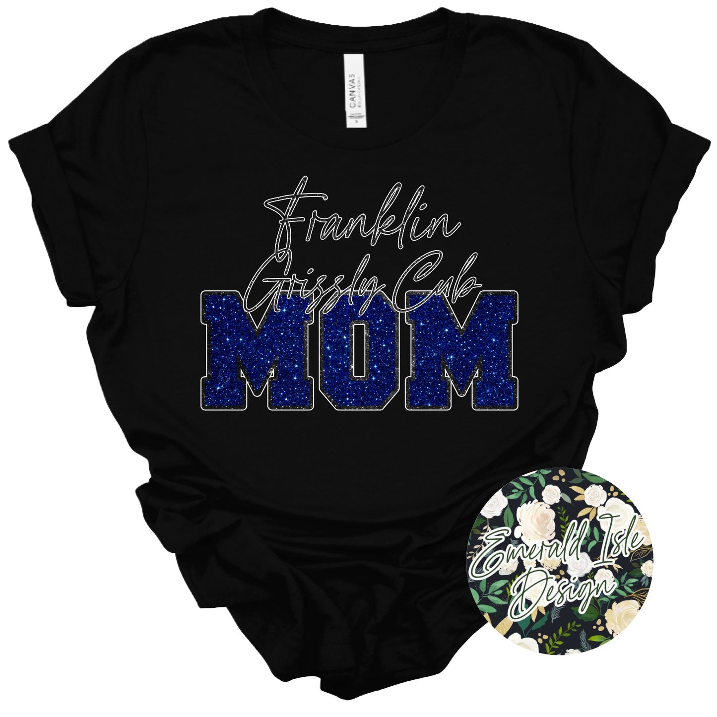 Franklin Grizzly Cub Mom Faux Glitter Design