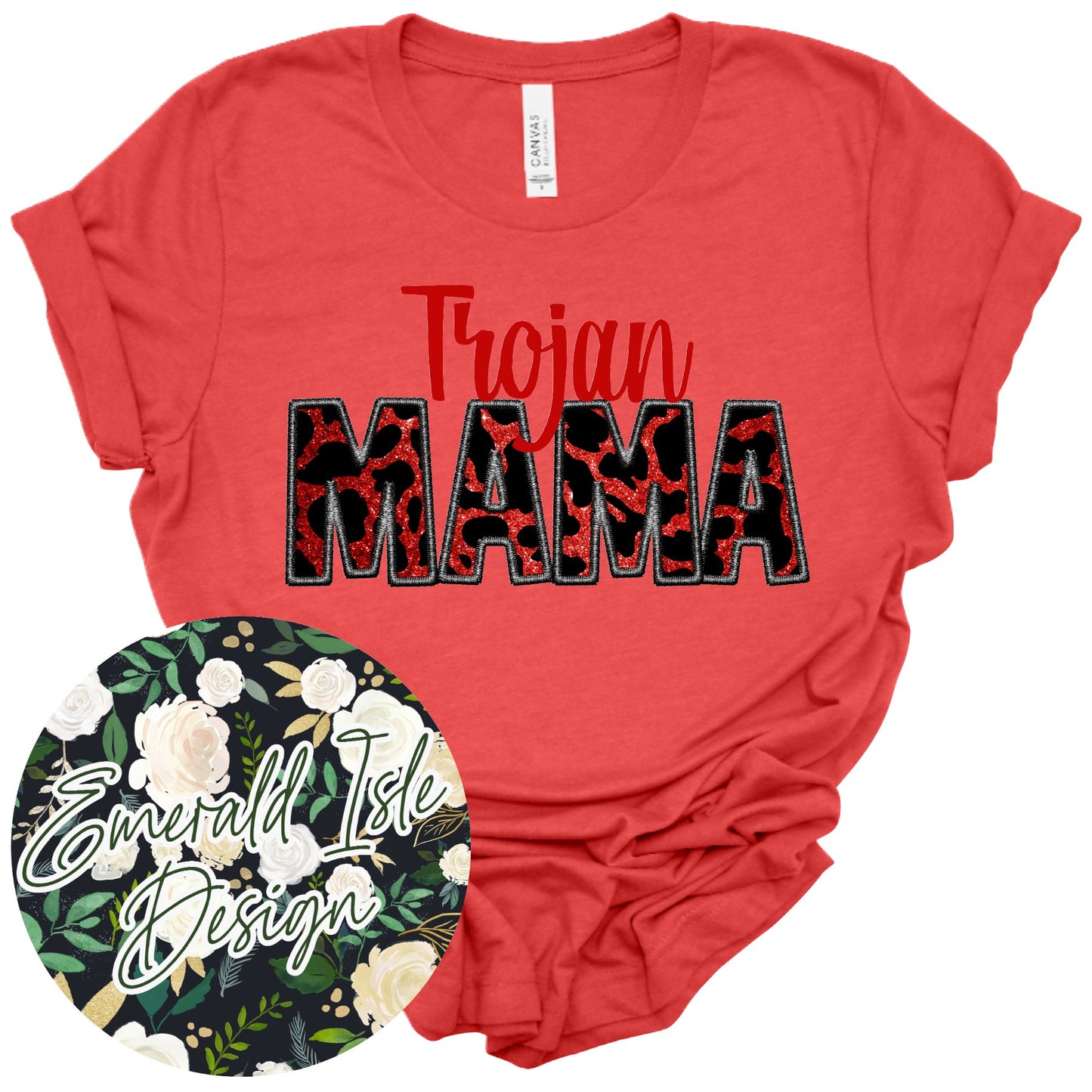 Trojan Mama Faux Embroidery Design