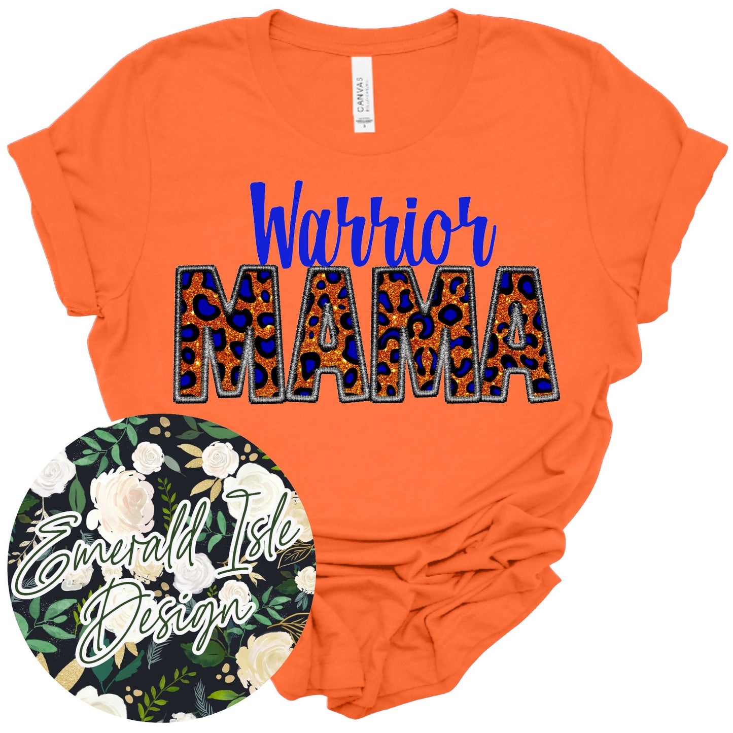 Warrior Mama Faux Embroidery Design