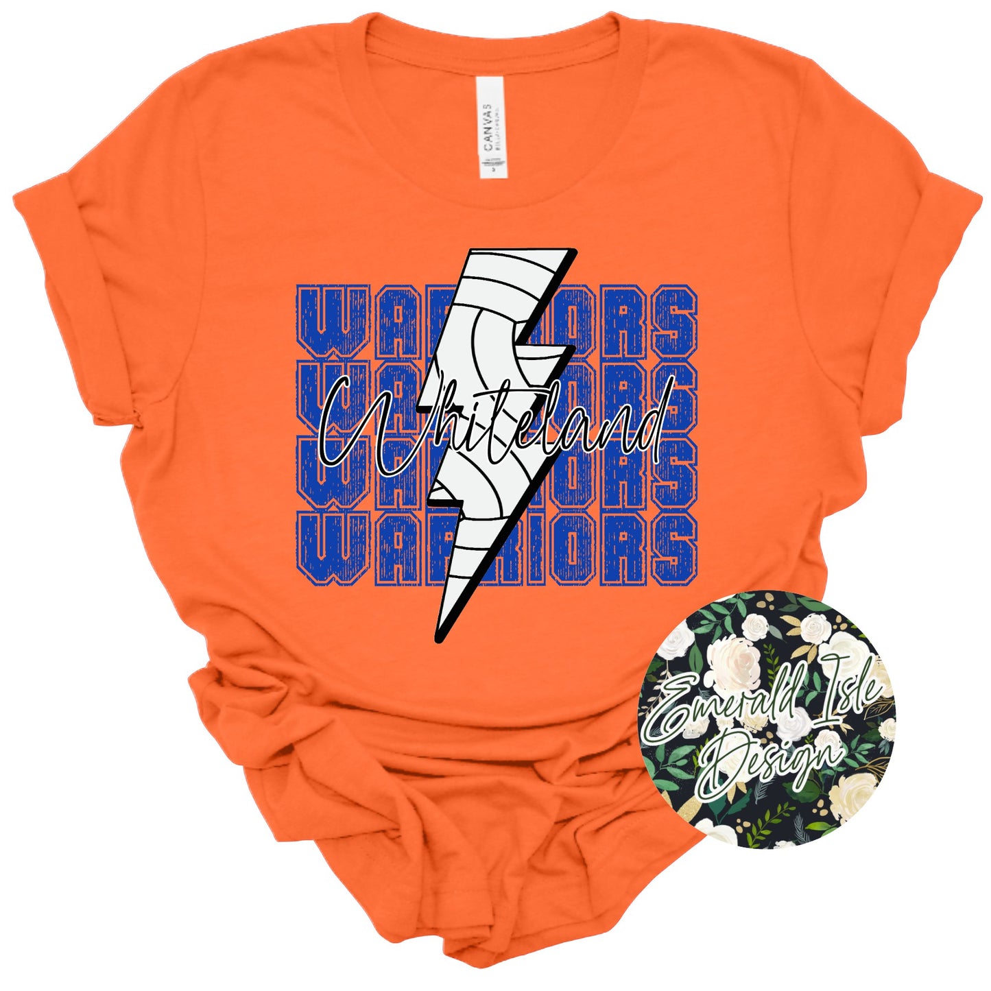 Whiteland Volleyball Lightning Bolt Design